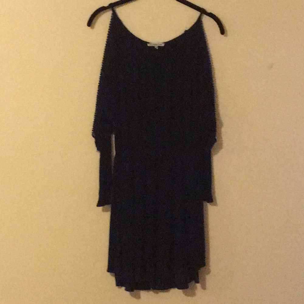 Dark Navy Charlotte Russe Dress Long Open Sleeves